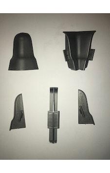 Laminat Parke Süpürgelik Köşe Bağlantı Aparatı 6 CM Antrasit Gri