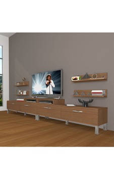Decoraktiv Ekoflex 360r Slm Krom Ayaklı Tv Ünitesi Tv Sehpası Ceviz Decoraktiv Ekoflex 360r Slm Krom Ayaklı Tv Ünitesi Tv Sehpası Ceviz