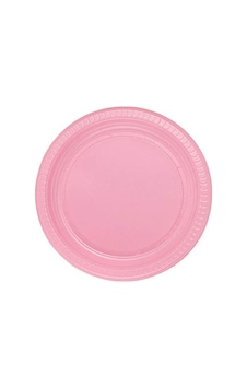 Tabak Plastik Tabak 25 Adet Pembe Renk