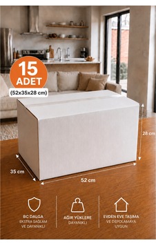 15 Adet Ev Taşıma Kolisi 52x35x28 Cm Bc Dalga Beyaz Koli + 15 Adet Kırılabilir Etiketi Dayanıklı Taşıma Kolisi 15 Adet Ev Taşıma Kolisi 52x35x28 Cm Bc Dalga Beyaz Koli + 15 Adet Kırılabilir Etiketi Dayanıklı Taşıma Kolisi