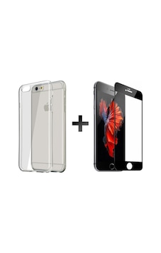 Apple Uyumlu iPhone 6 6S Seffaf Kilif + 9D Ekran Koruyucu Kirilmaz Cam Siyah 398544692 Apple Uyumlu iPhone 6 6S Seffaf Kilif + 9D Ekran Koruyucu Kirilmaz Cam Siyah 398544692