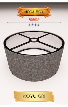 Büro Ev Ofis Hediyesi İçin 35cm Jumbo Koyu Gri Lambader Başlığı Diğer