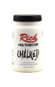 Rich Multi Decor Chalked Akrilik 250Ml N 4500 Beyaz Rich Multi Decor Chalked Akrilik 250Ml N 4500 Beyaz