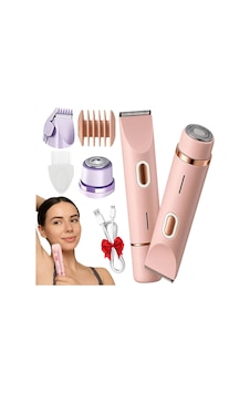 Kadınlar İçin Silky Splash 2'si 1 Arada Çift Kafalı Elektrikli Tıraş Makinesi - Koltuk Altları, Bacaklar Ve Bikini Bölgesi İçin Intimate Tıraş Makinesi Pembe