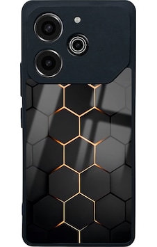 Tecno Pova 6 Pro Yellow Carbon Tasarımlı Glossy Telefon Kılıfı Çok Renkli Tecno Pova 6 Pro Yellow Carbon Tasarımlı Glossy Telefon Kılıfı Çok Renkli