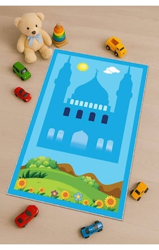 Mavi Cami Temalı Erkek Çocuk Seccadesi Cs04n11 Mavi Cami Temalı Erkek Çocuk Seccadesi Cs04n11