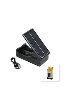 Lı-ıon Charger Ms-tyn82 Solar - Güneş Enerjili 2li Pil Şarj Aleti 1200ma Bx40