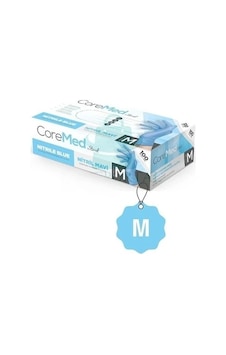 Core Med Mavi Nitril Eldiven M Beden Pudrasız 2 Kutu