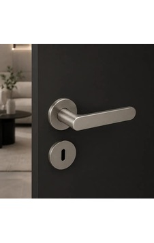 System Solo Rozetli Kapı Kolu Fırçalı Nikel Saten Ha282ro22 Elx2 System Solo Rozetli Kapı Kolu Fırçalı Nikel Saten Ha282ro22 Elx2