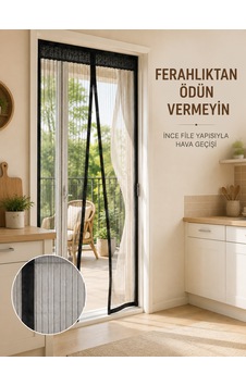 Siyah Mıknatıslı Kapı Sinekliği Sinek Ve Böceklere Karşı Koruyucu File Diğer Siyah Mıknatıslı Kapı Sinekliği Sinek Ve Böceklere Karşı Koruyucu File Diğer