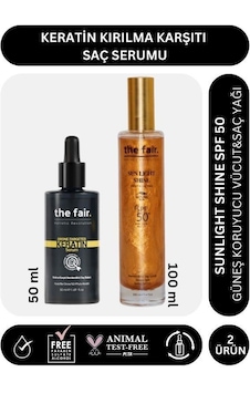 The Fair. Keratin Kırılma Karşıtı Saç Serum 50 Ml Ve Shine Spf 50 Güneş Koruyucu Saç Yağı 100 Ml The Fair. Keratin Kırılma Karşıtı Saç Serum 50 Ml Ve Shine Spf 50 Güneş Koruyucu Saç Yağı 100 Ml