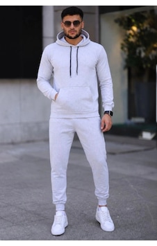 Freedom Storee Erkek İki İplik Kapüşonlu Kanguru Cepli Sweatshirt Jogger Pantolon Alt Üst Eşofman Takımı -beyaz Çok Renkli Freedom Storee Erkek İki İplik Kapüşonlu Kanguru Cepli Sweatshirt Jogger Pantolon Alt Üst Eşofman Takımı -beyaz Çok Renkli