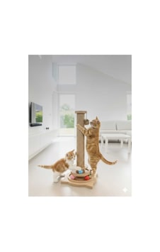 Kedi Tırmalama Çubuğu Ve Oyuncağı - Dikey - 64 Cm Kedi Tırmalama Çubuğu Ve Oyuncağı - Dikey - 64 Cm