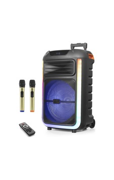 Çift Karaoke Mikrofonlu Bluetooth Hoparlör Fm Radyo 40w 15 İnç Rgb Kumandalı Siyah Ndr325 Tg 5klfk5h Çift Karaoke Mikrofonlu Bluetooth Hoparlör Fm Radyo 40w 15 İnç Rgb Kumandalı Siyah Ndr325 Tg 5klfk5h