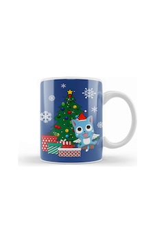 Happy Fairy Tail Around The Christmas Tree Kupa Bardak Porselen Karışık