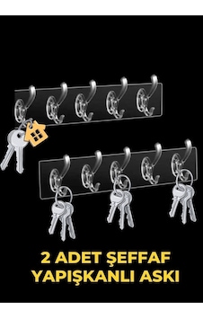 Şeffaf Askı, Yapışkanlı Askı, Mutfak Askısı, Banyo Askısı,2 Adet Yapışkanlı Anahtar Askısı Şeffaf Şeffaf Askı, Yapışkanlı Askı, Mutfak Askısı, Banyo Askısı,2 Adet Yapışkanlı Anahtar Askısı Şeffaf