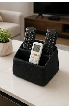 Masa Üstü Kumandalık Organizer Çok Bölmeli Tv Klima Kumanda Standı Düzenleyici 16x13x9.6 Cm Siyah Masa Üstü Kumandalık Organizer Çok Bölmeli Tv Klima Kumanda Standı Düzenleyici 16x13x9.6 Cm Siyah
