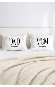 Dad & Mom Pamuklu Çift Kişilik 50x70 cm Yastık Kılıfı Seti Dad & Mom Pamuklu Çift Kişilik 50x70 cm Yastık Kılıfı Seti