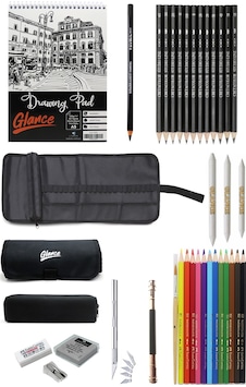 Canson 1557 Eskiz Çizim Defteri 40 Yp Faber Aquarel Kalem Seti