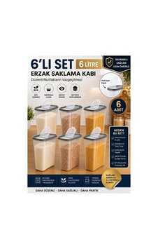 6 Litre Saklama Şeffaf 6 Litre Saklama Şeffaf