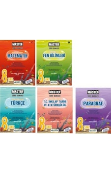 Okyanus 2024 8.sınıf Master 5 Kitap Matematik Türkçe Fen Bilimleri Inkılap Paragraf Soru Bankası Set Okyanus 2024 8.sınıf Master 5 Kitap Matematik Türkçe Fen Bilimleri Inkılap Paragraf Soru Bankası Set