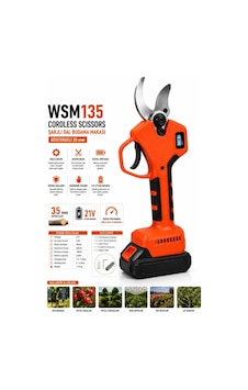 Algaride Wedo Wsm135 21v Şarjlı Dal Budama Makası 35mm Kesim Kapasiteli Göstergeli Çift Akülü Profesyonel Budama Makası Algaride Wedo Wsm135 21v Şarjlı Dal Budama Makası 35mm Kesim Kapasiteli Göstergeli Çift Akülü Profesyonel Budama Makası