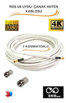Snrelk 30 Metre Uydu Çanak Anten Kablosu 3d Uyumlu Rg6-u6 Snrelk 30 Metre Uydu Çanak Anten Kablosu 3d Uyumlu Rg6-u6