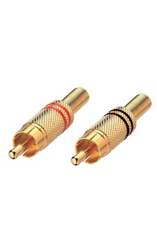 Erkek Tos Fiş Rca Metal Gold 2 Adet Pk-5858 Male-male Erkek Tos Fiş Rca Metal Gold 2 Adet Pk-5858 Male-male