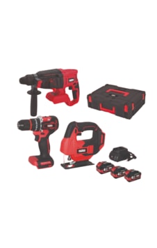 Attlas ATB 21 KS3C-403C Kömürsüz Kombo 3'lü Set Kırıcı Delici + Vidalama + Dekupaj A0104177