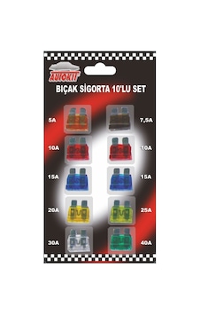 Autokit 10lu Bıçak Sigorta Seti Oto Sigortası Çeşitleri 5a 40a Arası Üniversal Tüm Araçlara Uyumlu 1 Autokit 10lu Bıçak Sigorta Seti Oto Sigortası Çeşitleri 5a 40a Arası Üniversal Tüm Araçlara Uyumlu 1