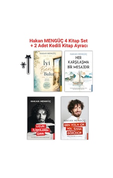 İyi Beni Bulur + Her Karşılaşma Bir Mesajdır + Uzun İlişkilerin Sırrı + Sen Yola Çık Yol Sana Görünür - Hakan Mengüç Özel Seçki 4 Kitap Set + 2 Adet Aba Kitap Kedili Kitap Ayracı İyi Beni Bulur + Her Karşılaşma Bir Mesajdır + Uzun İlişkilerin Sırrı + Sen Yola Çık Yol Sana Görünür - Hakan Mengüç Özel Seçki 4 Kitap Set + 2 Adet Aba Kitap Kedili Kitap Ayracı