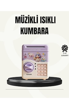 Elektronik Şifreli Atm Görünümlü Çocuk Kumbarası Mor - Lisinya