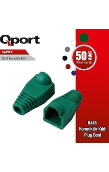 Qport Q-p5y 50 Li Yeşil Rj45 Kılıfı