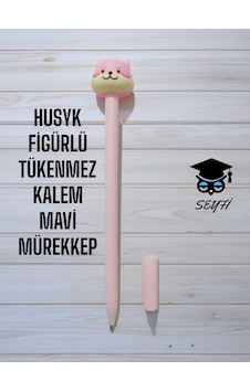 Husyk Figürlü Tükenmez Kalem Mavi Mürekkep Pembe Husyk Figürlü Tükenmez Kalem Mavi Mürekkep Pembe