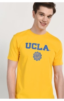Ucla Gayley Sarı Bisiklet Yaka Baskılı Standard Fit Erkek Tshirt Siyah Ucla Gayley Sarı Bisiklet Yaka Baskılı Standard Fit Erkek Tshirt Siyah