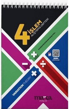 Tüm ÖSYM ve MEB Sınavları için 4 işlem Matematik Alıştırma Defteri - Marka Yayınları Tüm ÖSYM ve MEB Sınavları için 4 işlem Matematik Alıştırma Defteri - Marka Yayınları