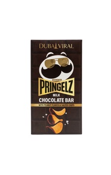 Pringelz Milk Chocolate Bar With Peanut Flakes & Salted Chips 140g