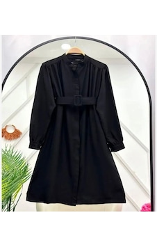 Lovie Moda Kadın Kemerli Tunik Siyah Lovie Moda Kadın Kemerli Tunik Siyah