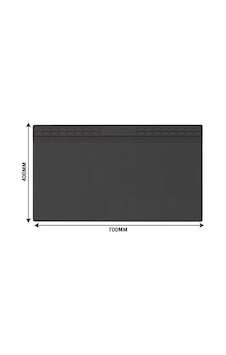 Isıya Dayanıklı Elektronik Tamir Matı Lehim Pedi 700 Mm X 400 Mm Siyah Isıya Dayanıklı Elektronik Tamir Matı Lehim Pedi 700 Mm X 400 Mm Siyah