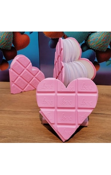 Kalpli Çikolata Not Defteri Pembe Çok Renkli Kalpli Çikolata Not Defteri Pembe Çok Renkli