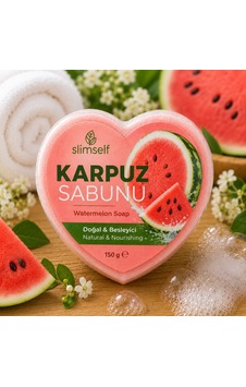 Slimself Karpuz Doğal Süngerli Sabun Slimself Karpuz Doğal Süngerli Sabun