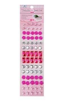Twinkle Jewel Seal 70'li Pembe, Fuşya Ve Gümüş 3d Kristal Taş Seti