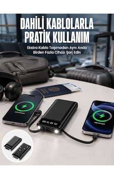 20 000 Mah Led Işıklı Lcd Ekran Usb Girişli Type-c Lightning Yeni Nesil 20000mah Powerbank Siyah 20 000 Mah Led Işıklı Lcd Ekran Usb Girişli Type-c Lightning Yeni Nesil 20000mah Powerbank Siyah