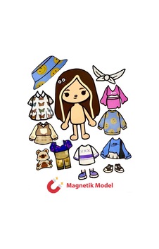 Toca Boca Brown Mıknatıslı Giydirme Seti