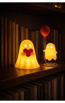 Led Kalpli Hayalet & Kırmızı Balonlu Hayalet Gece Lambası Dekoratif Set Diğer Led Kalpli Hayalet & Kırmızı Balonlu Hayalet Gece Lambası Dekoratif Set Diğer