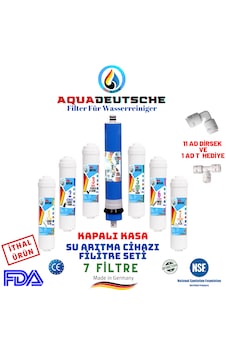 Kapalı Kasa 7 Filtre 14 Aşama Su Arıtma Cihazı Filtre Seti Kapalı Kasa 7 Filtre 14 Aşama Su Arıtma Cihazı Filtre Seti