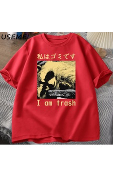 Flood Of Style Ben Çöp Japon Rakun Baskı T-shirt Harajuku Vintage Yüksek Kalite Pamuk Kısa Kollu Tişört Erke Kırmızı Flood Of Style Ben Çöp Japon Rakun Baskı T-shirt Harajuku Vintage Yüksek Kalite Pamuk Kısa Kollu Tişört Erke Kırmızı