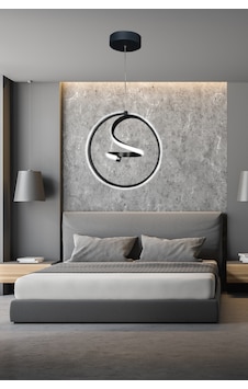 Renkoled Aydınlatma 3 Renk Işıklı Modern Siyah Kasa Sarkıt Led Avize Siyah Renkoled Aydınlatma 3 Renk Işıklı Modern Siyah Kasa Sarkıt Led Avize Siyah