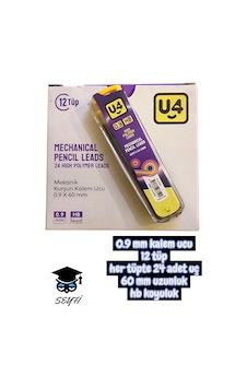 0.9 Mm Kalem Ucu 12 Tüp Her Tüpte 24 Adet Uç 60 Mm Uzunluk Hb Koyuluk Çok Renkli 0.9 Mm Kalem Ucu 12 Tüp Her Tüpte 24 Adet Uç 60 Mm Uzunluk Hb Koyuluk Çok Renkli