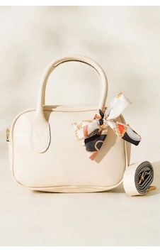 Names Bag Mini Baget Fular Detaylı El Çantası Omuz Çantası Ve Çapraz Çanta Bej Names Bag Mini Baget Fular Detaylı El Çantası Omuz Çantası Ve Çapraz Çanta Bej